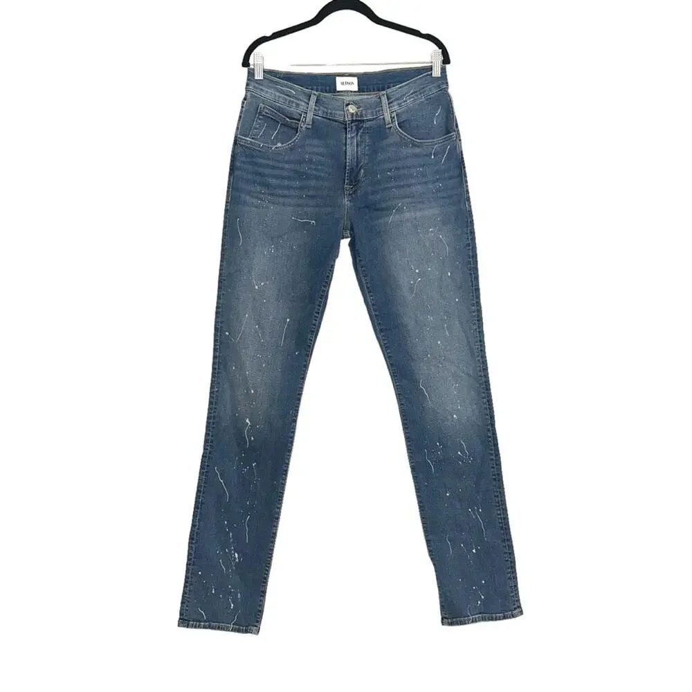 NWOT Hudson Blake Paint Splatter Slim Fit Jeans 31 in CPS